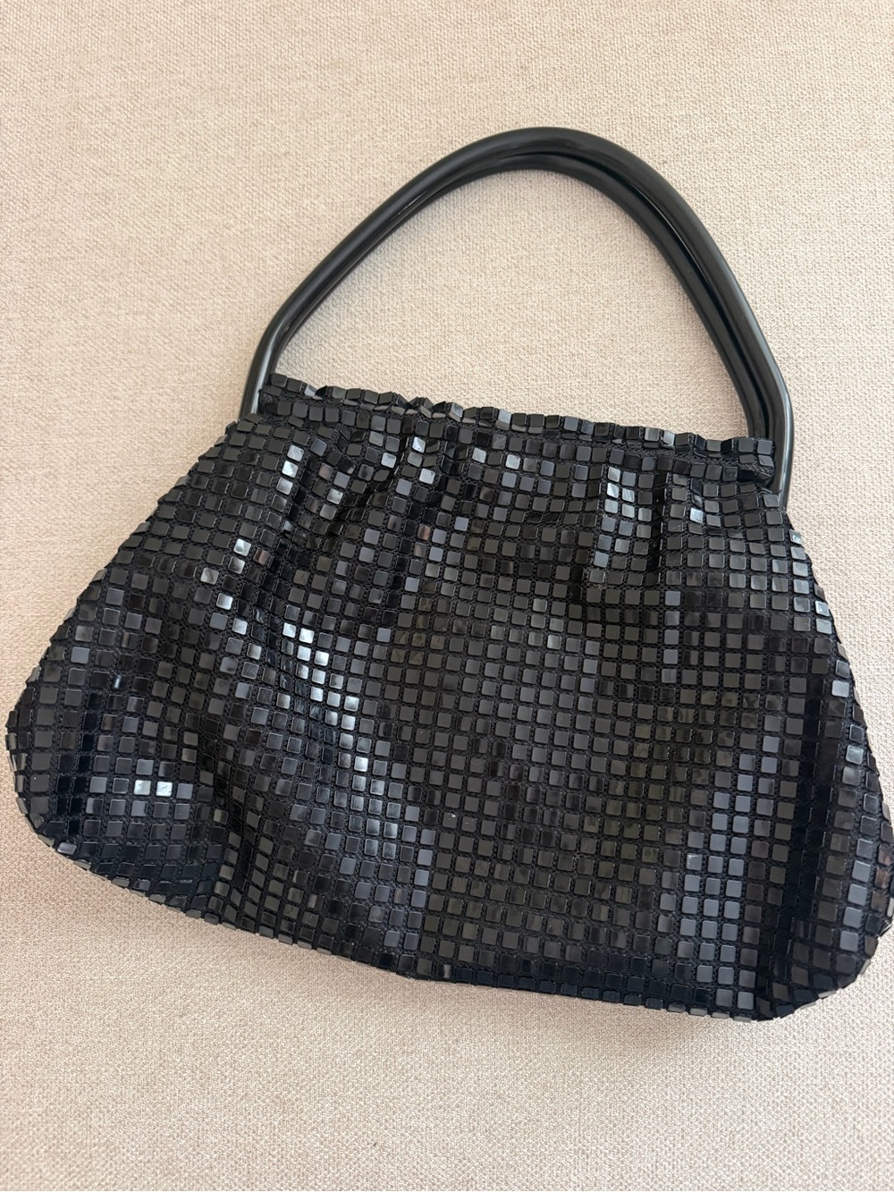 Vintage Black Sequin Evening Handbag